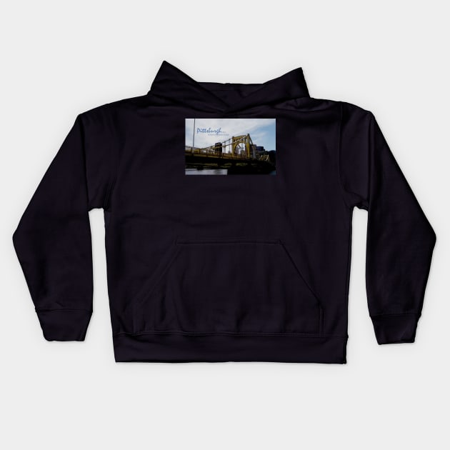 Roberto Clemente Bridge Kids Hoodie by Mzzart